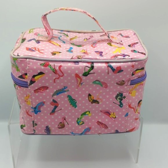 Paperchase Pink Polk A Dot Heels Cosmetic Travel Bags Barbiecore - Picture 4 of 14